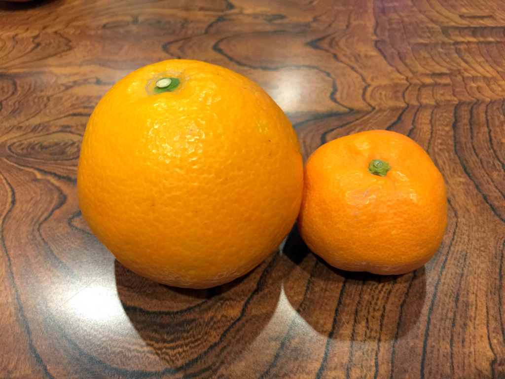 橘子不甜，但是好好吃喔！